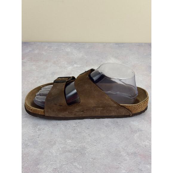 Birkenstock Arizona Brown Leather Sandals EU39 Womens US Size 8 FLAWS READ - Picture 9 of 16